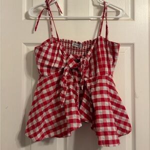 Buddy Basics Red Checkered Camisole